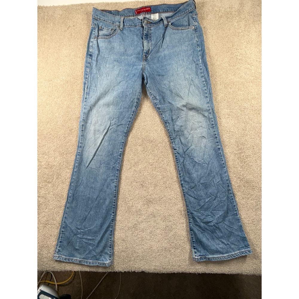 Levis 515 Nouveau Bootcut Stretch‎ Jeans Womens 16 Blue Denim Cotton Mid Rise